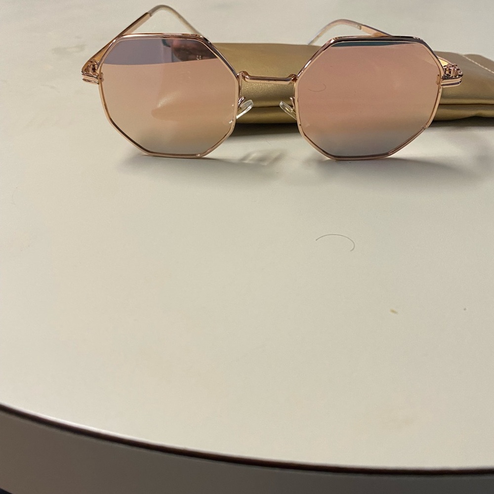 Rose Gold Geometric Sunglasses